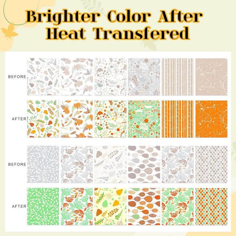 HTVSTD Boho Sublimation Ink Transfer Sheets 12 Sheets 12'' x 10''Green Sublimation Paper Boho Pattern Transfer Sheets for Mugs Tumblers DIY - Image 2